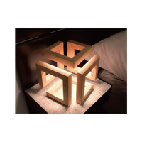 Lampe de chevet en bois moderne Lampe de table avec lampe de bureau LED Veilleuse Knick-Knack