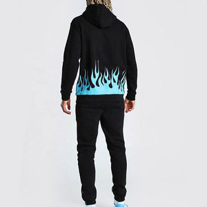 Ensemble de survêtements d'hiver Streetwear Survêtement Sweat personnalisé en coton vierge imprimé de logo Survêtements décontracté de luxe à fermeture éclair - Product Image 5