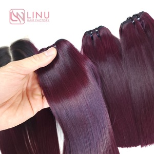 Extensiones de cabello humano natural recto de hueso de alta calidad Paquete vietnamita de cabello virgen súper doble dibujado - Product Image 3