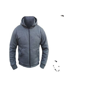 Sudadera con capucha de lana negra Completamente forrada para hombre, protección blindada aprobada por la CE para motociclista, carreras de automóviles, servicio OEM, motorista de fibra de aramida - Product Image 4