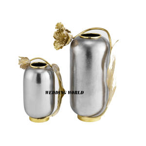 Nouveau design vase à fleurs en métal de qualité supérieure à la main porte-fleurs classique élégant pot de fleur en métal design de table - Product Image 6