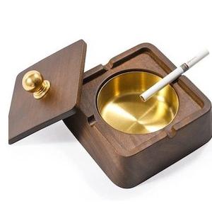 Cendrier en bois rustique pour patio jardin ou balcon - Product Image 3