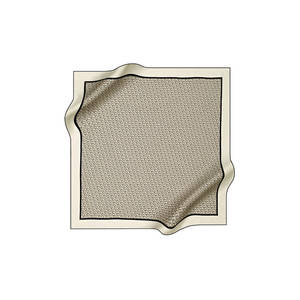 ผ้าพันคอผ้าเครปซาตินลายเรขาคณิต Pierre Cardin ขนาด 90x90 ซม. - ผ้าคาดศีรษะและผ้าพันคอ - Product Image 1