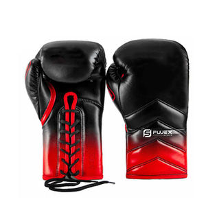 Guantes de boxeo de encaje de cuero de vaca de alta calidad vendidos por el fabricante Su propio estilo Etiqueta privada Venta caliente Precio económico - Product Image 4