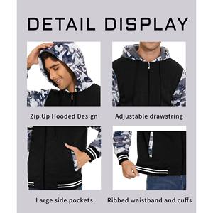 Sudadera con capucha con cremallera, ropa de calle elegante, Sudadera con capucha, Top informal cálido para hombre, moda de invierno, forro polar grueso bordado 100% algodón - Product Image 6