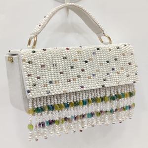 Luxury Embroidery Pearl <b>Beaded</b> Handbag Handmade Crystal Tassel Fringe Evening Clutch Elegant Wedding Party <b>Purse</b> Designer Summer - Product Image 5