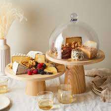 Soporte de pastel de taza de madera con acabado de nuez, decoración de vajilla de Hotel, bodas, fiestas, Material de PC, Soporte para servidor de pasteles, embalaje de bolsa - Product Image 6