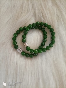 Bracelet extensible en jade vert naturel avec breloques Bouddha, en pierres précieuses et cristaux, cadeau spirituel, vente en gros - Product Image 6