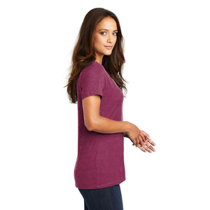 T-shirt Femme Col V en Maille Mélange Durable, Décontracté, Uni, Écologique, pour l'Entraînement, Vente en Gros, Marque Renommée - Product Image 6