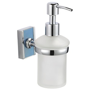 Dispensador de jabón MSV 'Alba', zinc cromado, 6.5 x 12.7 x 16.6 cm - Product Image 1