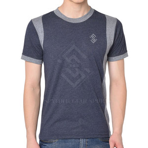 Camisetas de Manga Corta para Hombre, Corte Regular, Color Sólido, Poliéster/Algodón, Ropa de Verano, Transpirable, Ligera, de Alta Calidad y Ecológica - Product Image 1