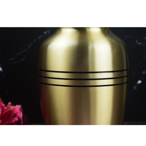 Blue Hand Engraved <b>Small</b> Eco-friendly Cremation Urn 1 Velvet <b>Box</b> 3 cu.in Aluminium Lovely Pattern Polished Finish Lovely - Product Image 5