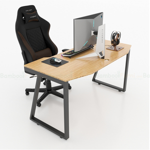 โต๊ะเกมมิ่ง GBamboo GB38014-Ergonomic ขนาด 70x140 ซม. รุ่น Trapez II ขาไม้พลาสติก วัสดุ MDF ผิวเคลือบเมลามีน สำหรับคอมพิวเตอร์ - Product Image 2