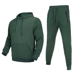 Conjunto Deportivo de 2 Piezas para Hombre con Logotipo Personalizado, Sudadera con Capucha Ajustada, Ropa Deportiva de Algodón y Felpa para Gimnasio y Entrenamiento - Product Image 1