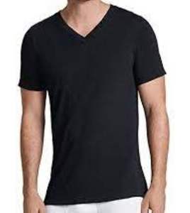 Camiseta de algodón de manga corta con cuello de pico para hombre, Camiseta de algodón duradera con logotipo personalizado para hombre, Camiseta de algodón con precio al por mayor - Product Image 4