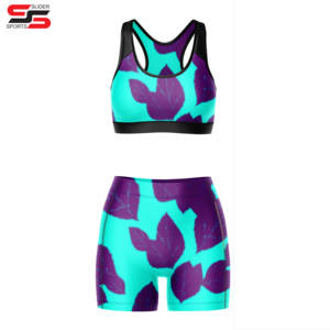 Women Wear Comfortable Stylish Breathable Sublimation Printed Lightweight <b>Gym</b> Yoga <b>Shorts</b> Customized Women <b>Shorts</b> and Bra - Product Image 5