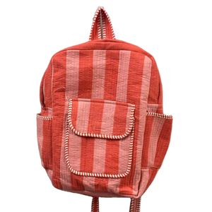 กระเป๋าเป้สะพายหลังผ้าคอตตอนกันขโมยสำหรับเด็กผู้หญิงกระเป๋าเป้สะพายหลังแฟชั่นใส่ไปโรงเรียนและไปทะเลทำด้วยมือสไตล์ไม่ซ้ำใคร - Product Image 1