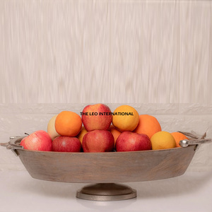 Artisanat élégant gratuit brillant plaqué or aluminium tête de renne conception fruits et bol de service pour salle à manger et décoration intérieure - Product Image 5