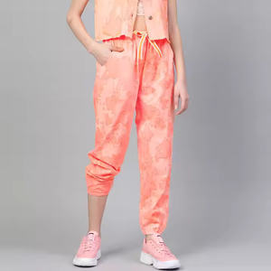 New Style High Quality Custom Logo Joggers Top Pants Set Comfy Cotton Workout Women's Custom Design Women <b>Elastic</b> <b>Waist</b> <b>Trousers</b> - Product Image 4