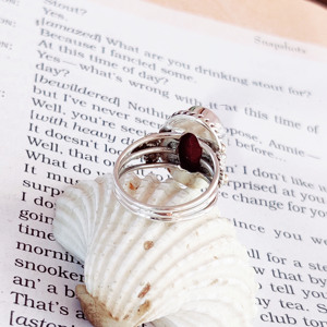 Kashmiri <span class=keywords><strong>Ruby</strong></span> Vòng Marquise 925 sterling Silver handmade trang sức đá quý tự nhiên đồ trang sức bạc đỏ đá vòng - Product Image 2