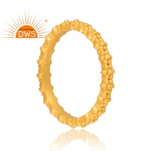 925 Sterling <b>Silver</b> 18K Gold Plated <b>Statement</b> Band <b>Ring</b> Demi Fine Jewelry For Women Gift For Her - Product Image 4