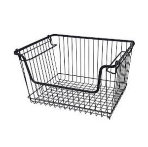 Premium Quality Black Color <b>Wire</b> Iron Fruits Vegetable <b>Storage</b> Metal <b>Baskets</b> Wood Base Fruit <b>Basket</b> Handmade for Living Room - Product Image 4