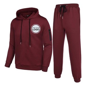 Chándal de hombre 2 piezas 100% algodón personalizado chándal de dos piezas de gran tamaño con capucha francés Terry de gran tamaño Puff estampado chándal - Product Image 6