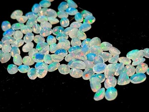 100% Natural Heat Treated Ethiopian Welo Opal Faceted Gemstone High Quality Loose Oval Shape 7x5 White Color <b>Play</b> 0.5-1.5 Carat - Product Image 6