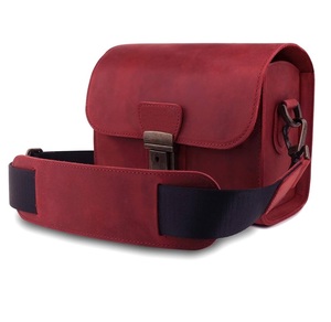 Bolso de cámara de cuero genuino vintage con cierre de cremallera duradero Diseño cruzado de lujo para hombres y mujeres para viajes de vacaciones - Product Image 6