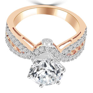 Bagues en moissanite certifiées IGI, plaquées or rose 14 carats, style hip-hop, diamant de laboratoire cultivé, solitaire, coupe ronde, bagues fines pour femmes et hommes - Product Image 4