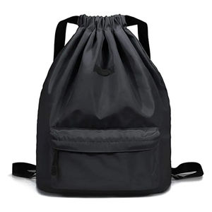 Sac d'école à cordon en polyester avec logo personnalisé et doublure en toile, sacs de sport à cordon pour usage extérieur, vente en gros avec OEM - Product Image 3