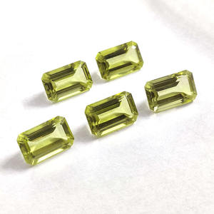 Alto 8,64 Cts Corte Esmeralda Limón Cuarzo 16x10mm Genuino Limón Topacio Rectángulo Corte Piedras preciosas Certificado IGI Joyería Facetada - Product Image 3
