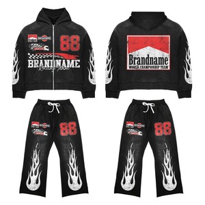 <b>Men</b> Women Color Block Tracksuit Patchwork <b>Pullover</b> Hooded <b>Jacket</b> Sweatpants Set Fashion Contrast Sportswear Suit - Product Image 1