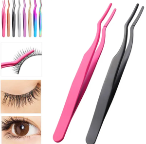 Kit d'extension de cils en acier inoxydable Volume pince à épiler de précision pince à cils pointue de voyage pour l'extension de cils - Product Image 4