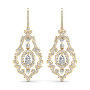 ต่างหูแบบห่วง REYES ทำจากเงินแท้ 925 ประดับเพชรเลี้ยงในห้องปฏิบัติการ ได้รับการรับรองจาก IGI สำหรับผู้หญิง ของขวัญวันครบรอบ เครื่องประดับชั้นดี - Product Image 2