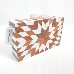 Bolso de Mano de Resina Transparente de Alta Calidad para Bodas y Regalos, Bolsos de Mano de Resina Hechos a Mano en India - Product Image 1