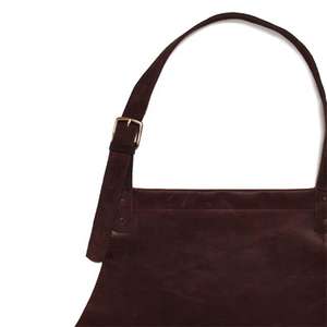 Delantal de cuero genuino de alta calidad para barbacoa Delantal de trabajo de cuero personalizado duradero - Product Image 2