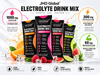 Mélange de boisson électrolytique en sachet individuel, marque privée OEM, poudre instantanée pour l'hydratation avec sodium, potassium et magnésium