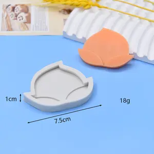 Stampo in silicone pesca con foglie longevità pesca piatto pesca torta cottura accessori decorativi fai da te stampo fondente al cioccolato