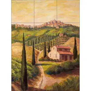 ภาพจิตรกรรมฝาผนังกระเบื้องเซรามิกฝาผนัง JM089ผนังรูปทัสคานีหมู่บ้านสำหรับอาบน้ำชาวมาร์โกเซีย - Product Image 1