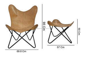 Espaciosa Silla Mariposa para Oficina en Casa, Balcón y Espacios Recreativos con Líneas Suaves y Forma Invitante de la India - Product Image 2