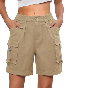 Shorts Cargo para Mujer, Tallas Grandes, Transpirables y Sostenibles, Hechos en Pakistán, Color Sólido, 100% Algodón, Ecológicos - Product Image 1