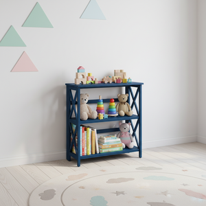 Bibliothèque 3 étagères Bleu marin - Product Image 3