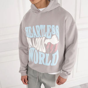 Sweat-shirt boxy de créateur Quick Show Streetwear DTG 450 GSM, personnalisé, uni, décontracté, impression sérigraphique, impression DTF, impression en relief, pour hommes - Product Image 2