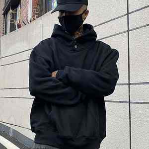 Sudaderas con capucha de alta calidad para hombre, de invierno, informales, de algodón/forro polar, con logotipo bordado personalizado, liso, teñido, sólido - Product Image 2