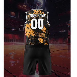 Ropa de baloncesto de alta calidad transpirable y de secado rápido, diseño abstracto multicolor | Ideal para entrenamiento, - Product Image 5