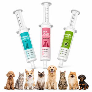 Gel nutritionnel pour animaux de compagnie sous marque privée, haute teneur en calories, soutien anti-boules de poils, pâte immunostimulante, seringue doseuse 60 ml, vente en gros - Product Image 1