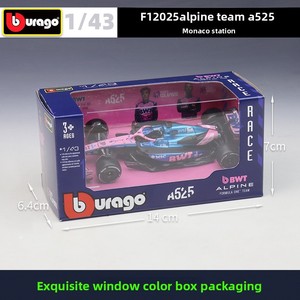 Bburago <span class=keywords><strong>1</strong></span>:<span class=keywords><strong>43</strong></span> pour BWT Alpine 2025 Monaco GP A525 Formule <span class=keywords><strong>1</strong></span> Véhicules de course en métal moulé sous pression Modèles de voitures de collection Jouets - Product Image 4