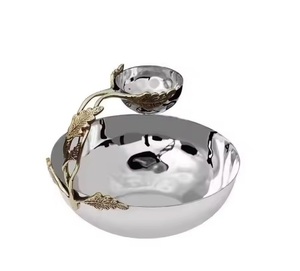 ELEGANT DEIGNS Bol de service suspendu en métal classique pour la présentation de fruits, ustensiles de cuisine - Product Image 6