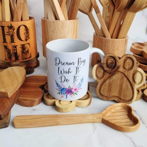 Juego de Posavasos de Madera de Acacia Natural, Diseño Nuevo, Precio Económico al por Mayor - Product Image 3